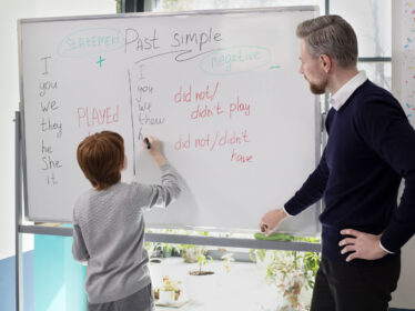 teacher-holding-english-class